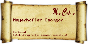 Mayerhoffer Csongor névjegykártya